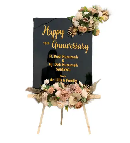 Papan Bunga Akrilik Cangkring